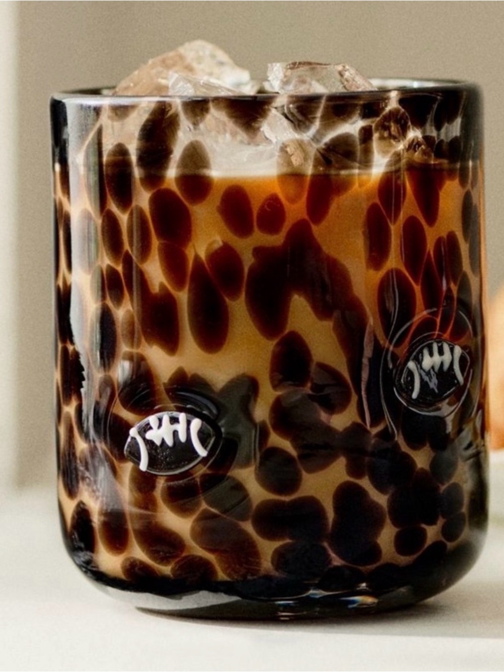 Anthropologie Speckled Brown Black Icon Juice Glass